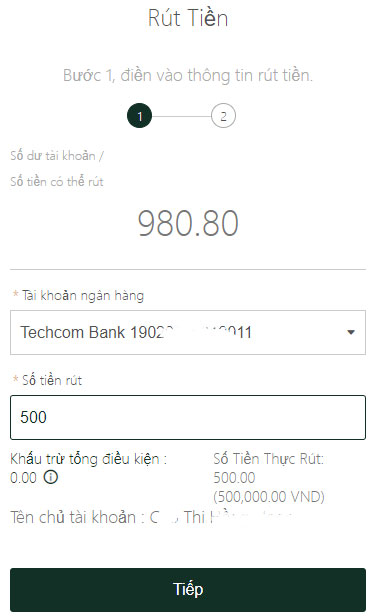 Rút tiền f8bet